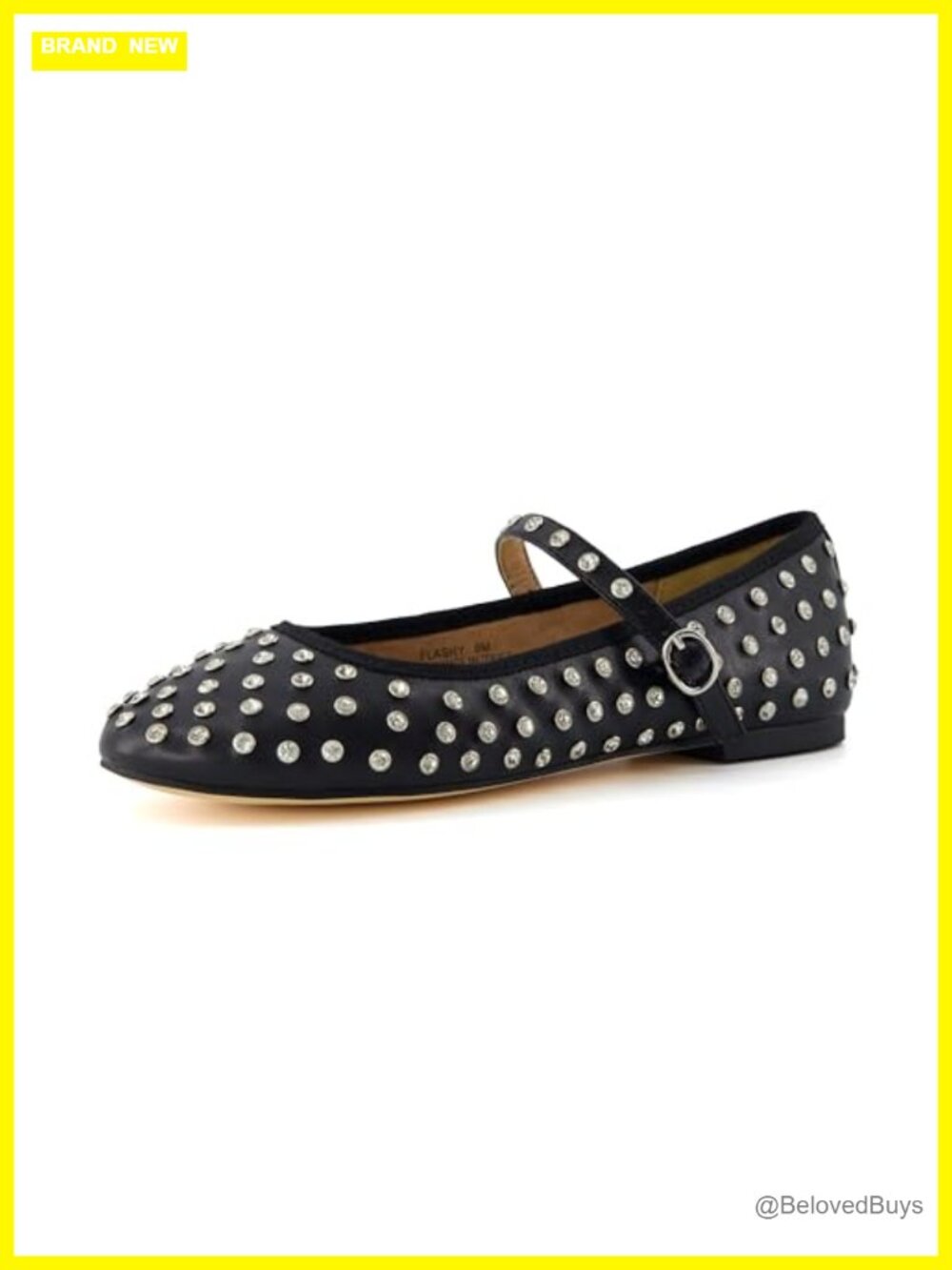 Cushionaire Flashy Women's Studded Mary Jane Flats Faux Leather Memory Foam